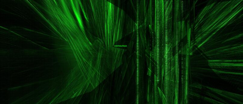 科技之光绿色从林科幻游戏背景