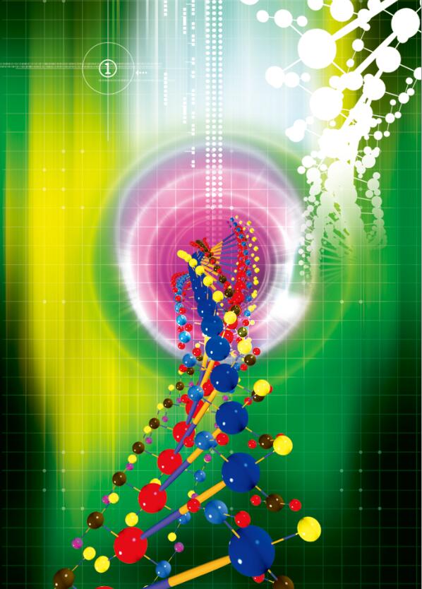 分子结构生命科学炫丽色彩科幻背景源文件