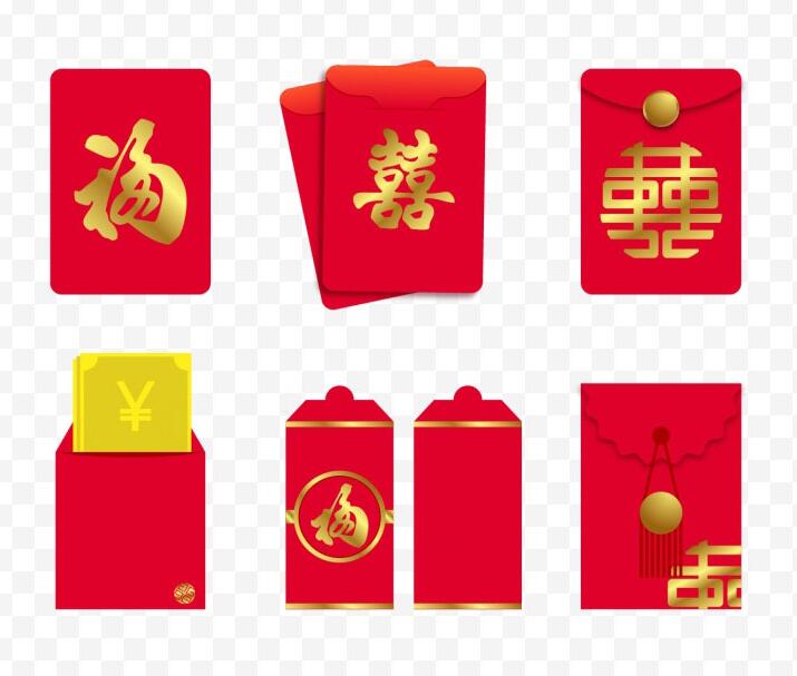 春节红包PNG素材免费下载