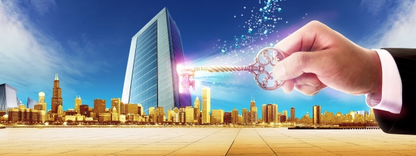 金融地产psd海报