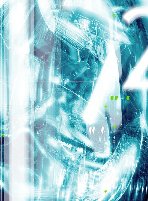 蓝色宇宙蝶风效果数码背景设计psd分层素材