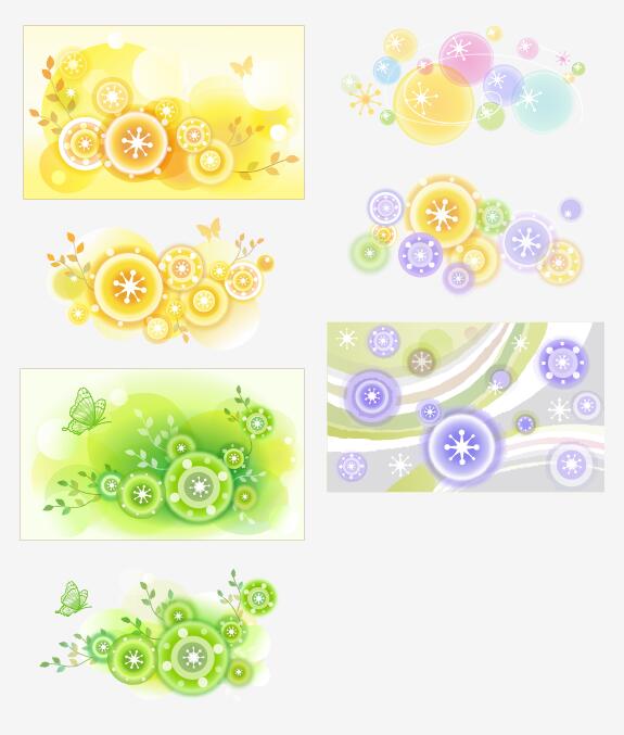 精美花蝴蝶底纹色彩图案矢量图下载
