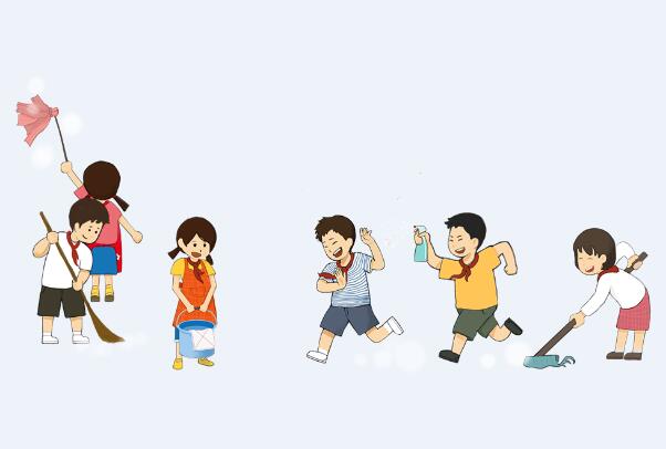 打扫卫生的学生素材免费下载