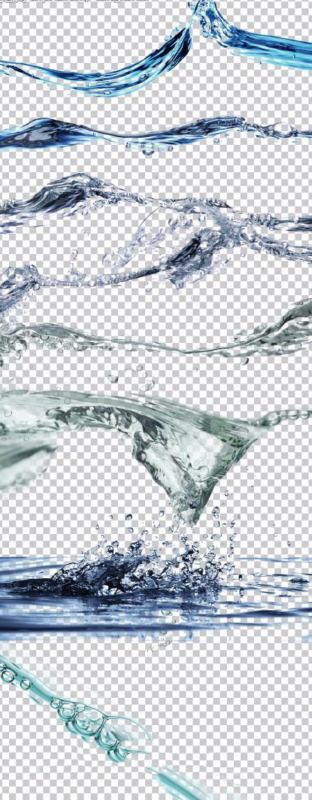 水流水花psd分层素材图片