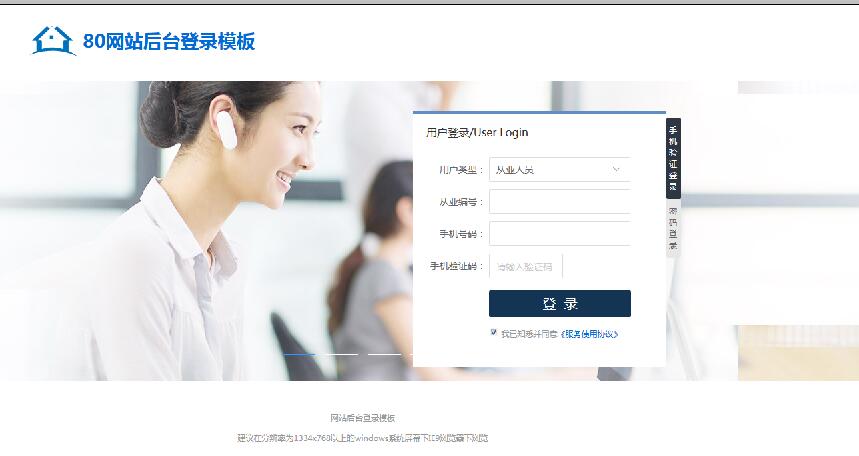 网站后台登录页面html模板免费下载