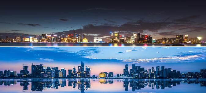 联排海景房banner背景素材