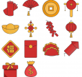 新年元宵图标元素